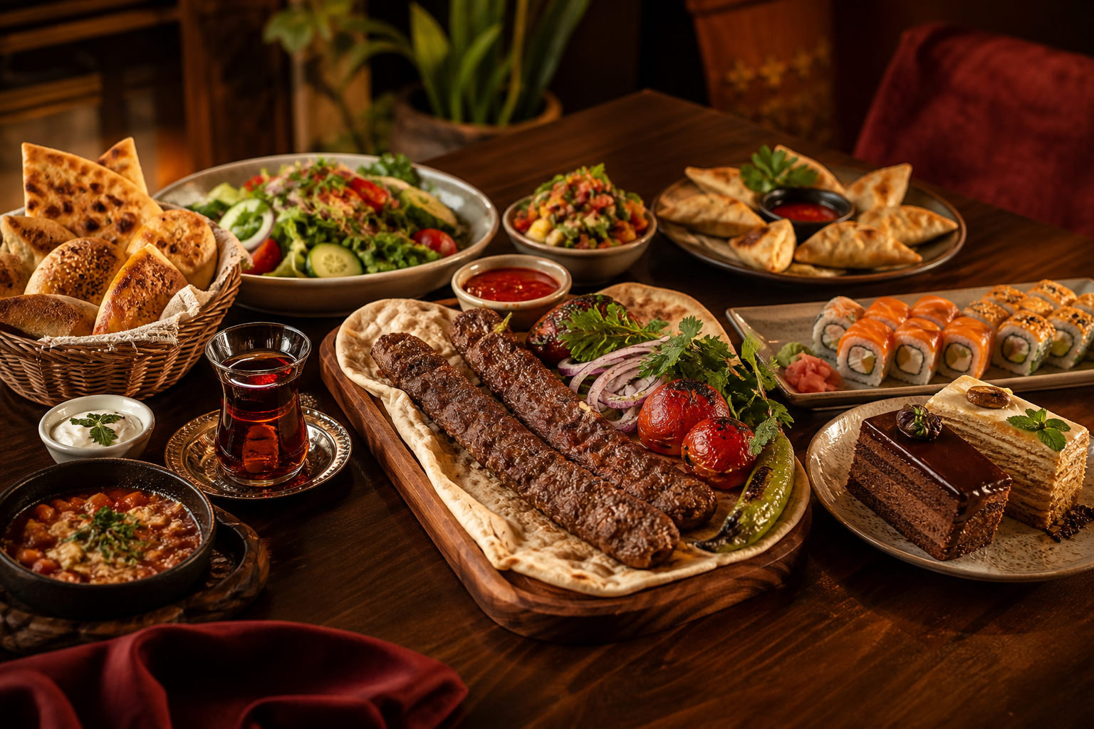 Dadlı Restoran menyu vitrini